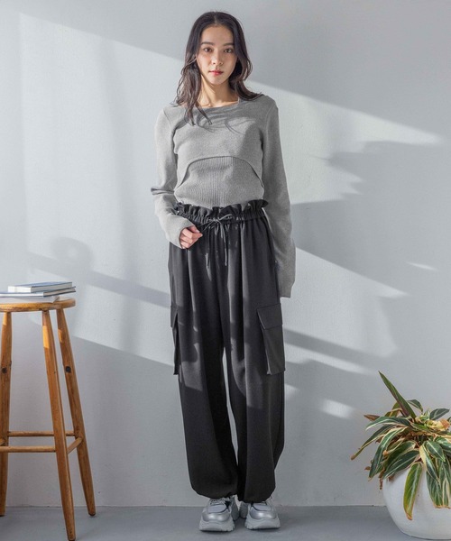 LOWRYS FARM（ローリーズファーム）の「レイヤードフウニットプルオーバー 288088（ニット/セーター・レディース・アイボリー/グレー/グリーン・FREE）」の20枚目の写真