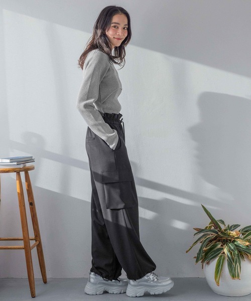 LOWRYS FARM（ローリーズファーム）の「レイヤードフウニットプルオーバー 288088（ニット/セーター・レディース・アイボリー/グレー/グリーン・FREE）」の21枚目の写真