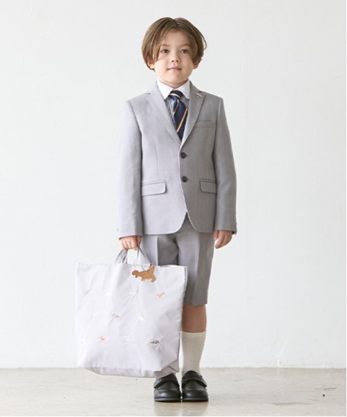 petit main（プティマイン）の「刺しゅうレッスンバッグ（トートバッグ・キッズ・ネイビー/グレー・F）」の3枚目の写真