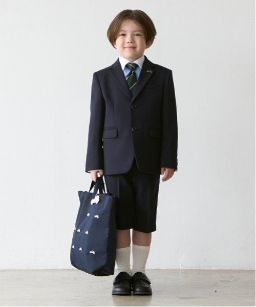 petit main（プティマイン）の「刺しゅうレッスンバッグ（トートバッグ・キッズ・ネイビー/グレー・F）」の4枚目の写真