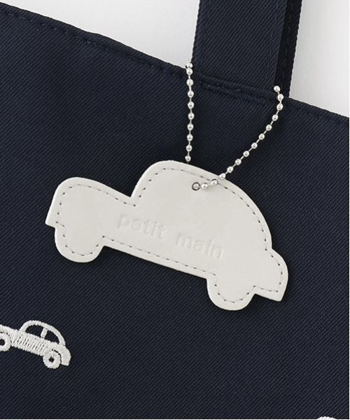 petit main（プティマイン）の「刺しゅうレッスンバッグ（トートバッグ・キッズ・ネイビー/グレー・F）」の9枚目の写真