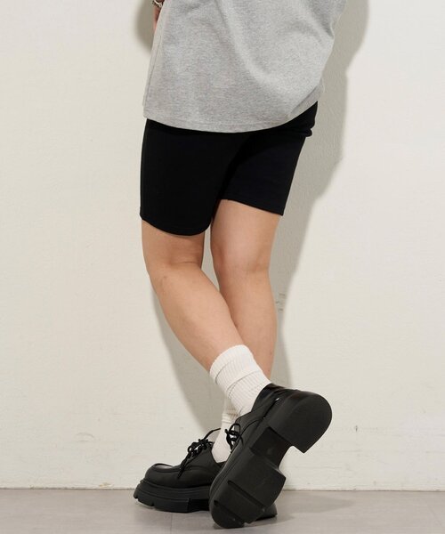 WHO'S WHO gallery（フーズフーギャラリー）の「【SLOPPY/スロッピー】バイカーリブパンツ（その他パンツ・レディース・チャコールグレー/ライトグレー/ブラック・FREE）」の7枚目の写真