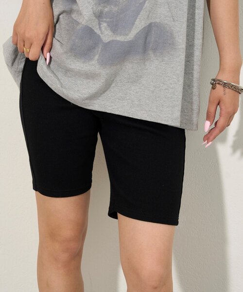 WHO'S WHO gallery（フーズフーギャラリー）の「【SLOPPY/スロッピー】バイカーリブパンツ（その他パンツ・レディース・チャコールグレー/ライトグレー/ブラック・FREE）」の10枚目の写真