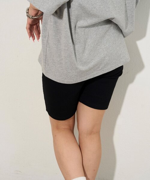 WHO'S WHO gallery（フーズフーギャラリー）の「【SLOPPY/スロッピー】バイカーリブパンツ（その他パンツ・レディース・チャコールグレー/ライトグレー/ブラック・FREE）」の12枚目の写真