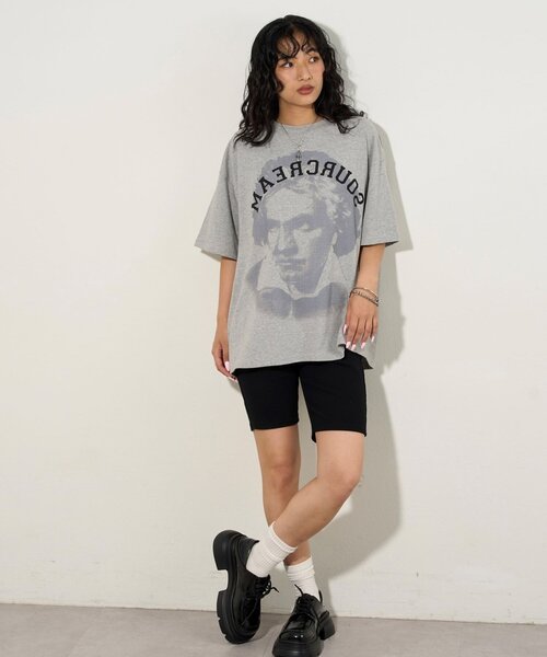 WHO'S WHO gallery（フーズフーギャラリー）の「【SLOPPY/スロッピー】バイカーリブパンツ（その他パンツ・レディース・チャコールグレー/ライトグレー/ブラック・FREE）」の13枚目の写真