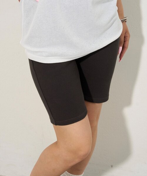 WHO'S WHO gallery（フーズフーギャラリー）の「【SLOPPY/スロッピー】バイカーリブパンツ（その他パンツ・レディース・チャコールグレー/ライトグレー/ブラック・FREE）」の22枚目の写真