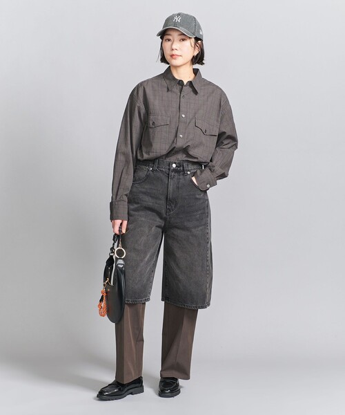 BEAUTY&YOUTH UNITED ARROWS(ビューティーアンドユースユナイテッドアローズ)の「コットンデニム ハーフパンツ(その他パンツ・レディース・コバルトブルー/ブラック・S/M)」の7枚目の写真