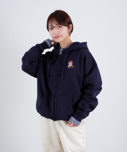 tombonia(トムボニア)の「Muck zip hoodie / ムクジップフーディー(パーカー・メンズ・ネイビー/ライトグレー・MEDIUM/LARGE)」の11枚目の写真