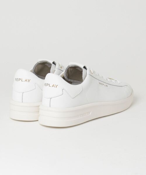 REPLAY（リプレイ）の「メタルプレート レザースニーカー（スニーカー・メンズ・ブラック/ホワイト・40/41/42/43/44/45）」の3枚目の写真