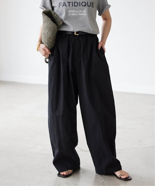 SLOBE IENA(スローブイエナ)の「《追加》ボリュームギャザーイージーパンツ(その他パンツ・レディース・ブラック/ブラウン・38/36)」の14枚目の写真