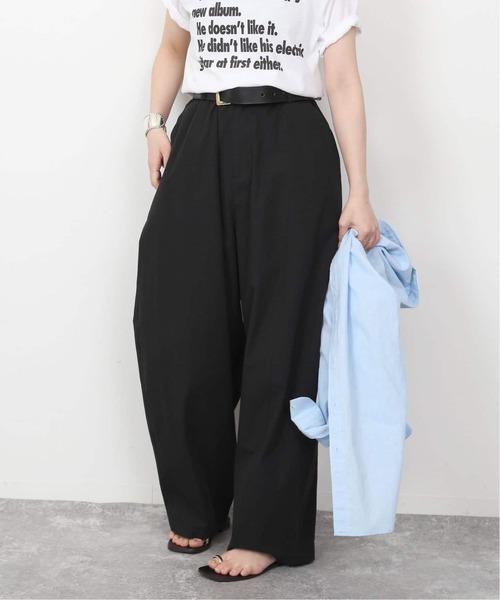 SLOBE IENA(スローブイエナ)の「《追加》ボリュームギャザーイージーパンツ(その他パンツ・レディース・ブラック/ブラウン・38/36)」の18枚目の写真