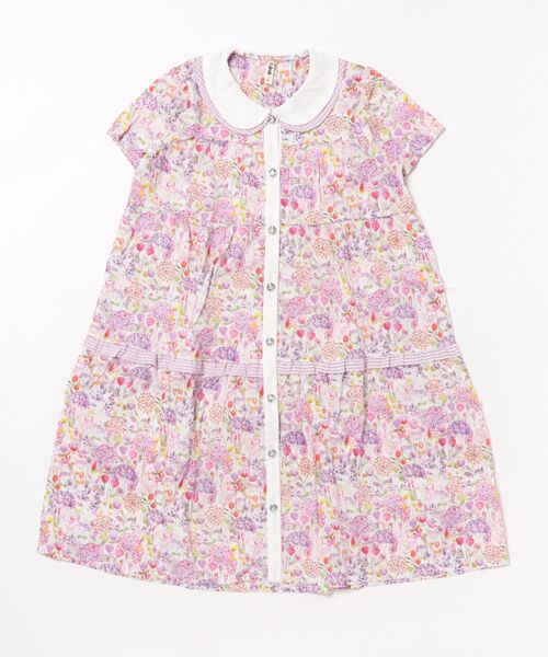 nino（ニノ）の「前明きボタニカルフラワーワンピース（ワンピース・キッズ・ホワイト・130cm/140cm/150cm）」の7枚目の写真