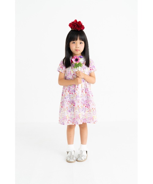 nino（ニノ）の「前明きボタニカルフラワーワンピース（ワンピース・キッズ・ホワイト・130cm/140cm/150cm）」の5枚目の写真