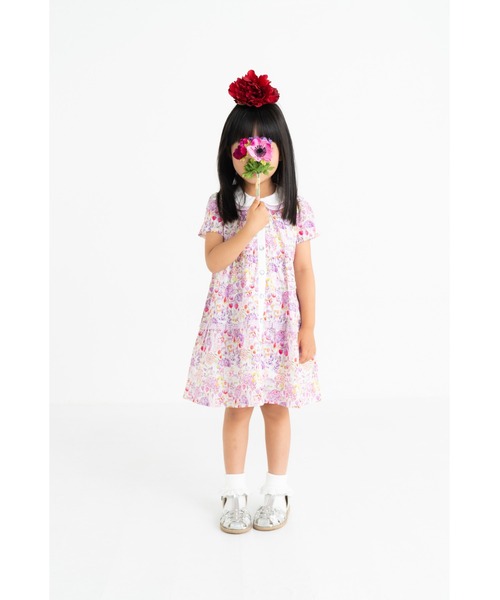 nino（ニノ）の「前明きボタニカルフラワーワンピース（ワンピース・キッズ・ホワイト・130cm/140cm/150cm）」の6枚目の写真