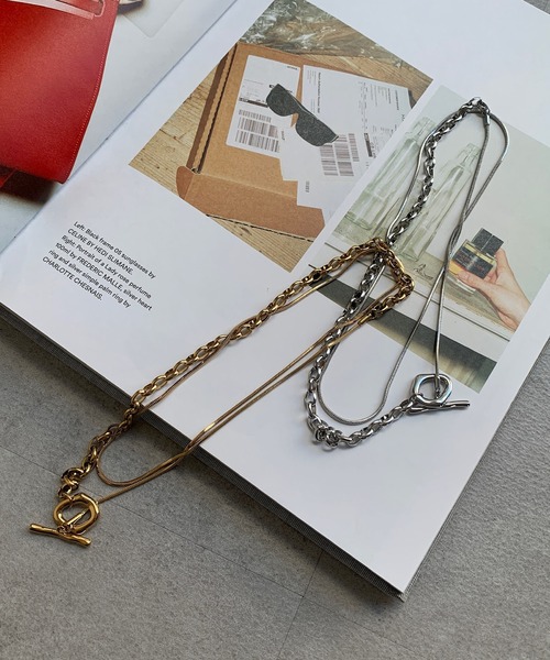 DouDou（ドゥドゥ）の「ミックスチェーンネックレス（ネックレス・レディース・シルバー/ゴールド・FREE）」の15枚目の写真