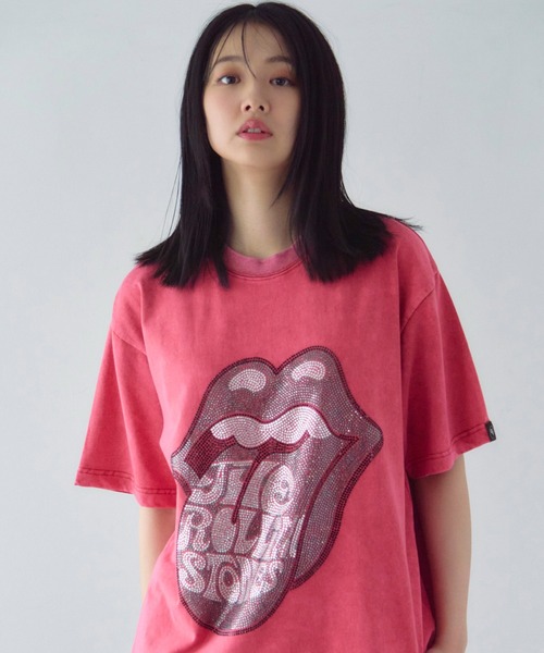 JACKROSE（ジャックローズ）の「B-TRS-Lips&Tongue ラインストーン-SSTEE（Tシャツ/カットソー・メンズ・ブラック/ホワイト/チャコール/レッド・M/L/XL）」の4枚目の写真