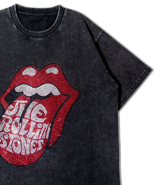 JACKROSE（ジャックローズ）の「B-TRS-Lips&Tongue ラインストーン-SSTEE（Tシャツ/カットソー・メンズ・ブラック/ホワイト/チャコール・M/L/XL）」の21枚目の写真
