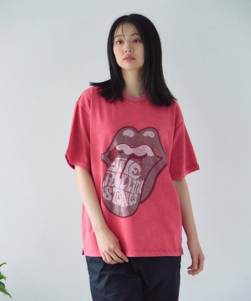 JACKROSE（ジャックローズ）の「B-TRS-Lips&Tongue ラインストーン-SSTEE（Tシャツ/カットソー・メンズ・ブラック/ホワイト/チャコール/レッド・M/L/XL）」の15枚目の写真