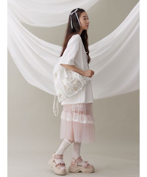 merry jenny（メリージェニー）の「デコラティブレースショートパンツ（その他パンツ・レディース・オフホワイト/グレー・FREE）」の5枚目の写真