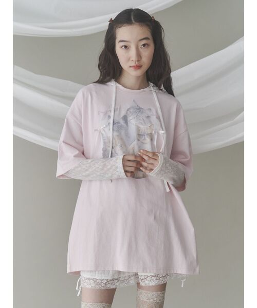 merry jenny（メリージェニー）の「デコラティブレースショートパンツ（その他パンツ・レディース・オフホワイト/グレー・FREE）」の6枚目の写真