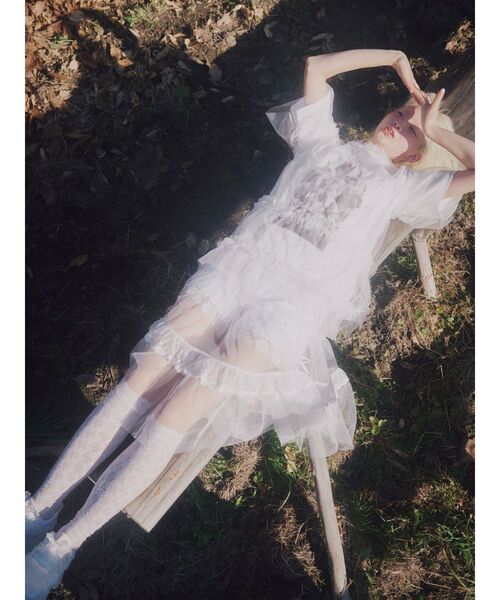 merry jenny（メリージェニー）の「デコラティブレースショートパンツ（その他パンツ・レディース・オフホワイト/グレー・FREE）」の8枚目の写真