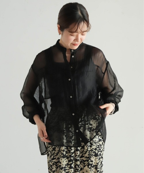 売約済/SINME×I&#39;heritageバンドカラーシャツ KANEMASA KNITバンドカラーシャツ(2 WHITE): : メンズ｜CITY