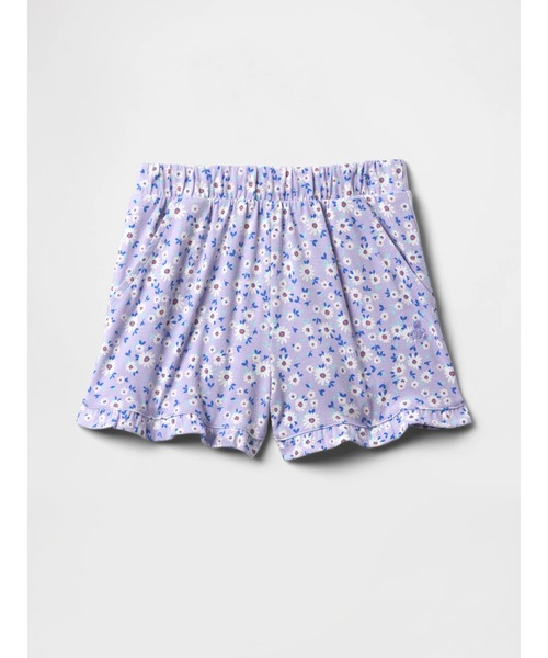 GAP（ギャップ）の「ブラナン フェイバリット ラッフルフリル ショートパンツ (幼児・ベビー)（その他パンツ・キッズ・オフホワイト/パープル・110cm/105cm/100cm/95cm/90cm/80ｃｍ/70cm）」の2枚目の写真