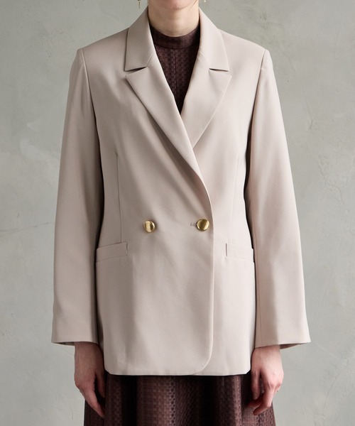 AIMER（エメ）の「ゴールドボタンテーラードジャケット（テーラードジャケット・レディース・ベージュ/ネイビー・MEDIUM）」の20枚目の写真