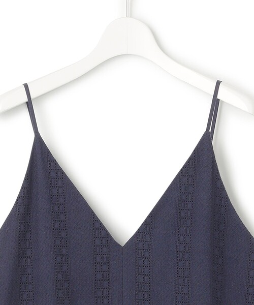 23区S 32 コットンエンブロイダリー オールインワン ネイビー