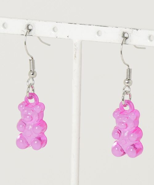 rae(レイ)の「【rae】グミベアドロップピアス(ピアス(両耳用)・レディース・ブルー/クリア/ブラック/ピンク系その他/パープル/イエロー/オレンジ/グリーン/ピンク/レッド・FREE)」の7枚目の写真