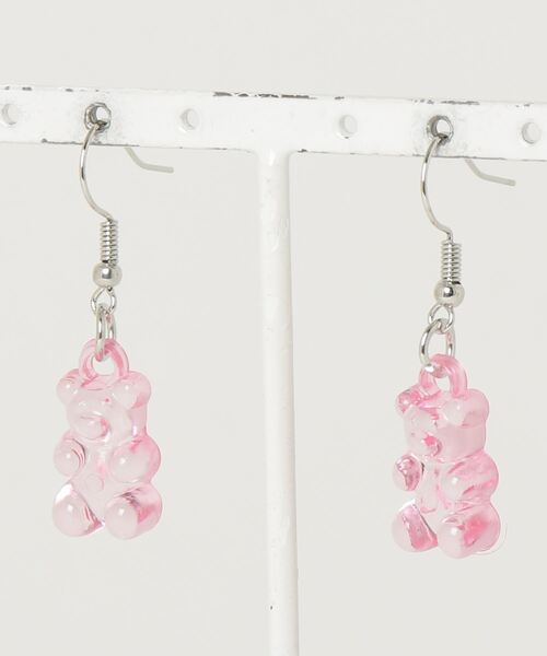 rae(レイ)の「【rae】グミベアドロップピアス(ピアス(両耳用)・レディース・ブルー/クリア/ブラック/ピンク系その他/パープル/イエロー/オレンジ/グリーン/ピンク/レッド・FREE)」の6枚目の写真