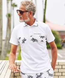 LUXEAKMPLUS（リュクスエイケイエムプラス）の「LUXEAKMPLUS(リュクスエイケイエムプラス)ゴルフ チェストパネル 半袖ポロシャツ(吸水速乾 / UVカット)（ポロシャツ）」