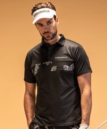 LUXEAKMPLUS（リュクスエイケイエムプラス）の「LUXEAKMPLUS(リュクスエイケイエムプラス)ゴルフ チェストパネル 半袖ポロシャツ(吸水速乾 / UVカット)（ポロシャツ）」