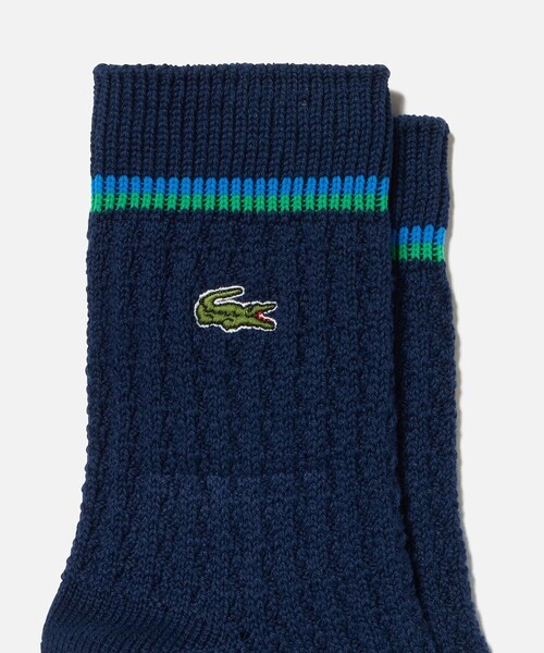 LACOSTE(ラコステ)の「サマーニットソックス(ソックス/靴下・レディース・ホワイト/ネイビー・24.0cm)」の4枚目の写真
