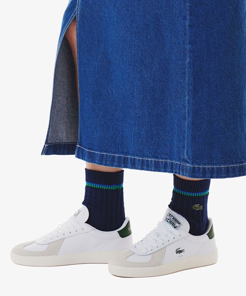 LACOSTE(ラコステ)の「サマーニットソックス(ソックス/靴下・レディース・ホワイト/ネイビー・24.0cm)」の5枚目の写真