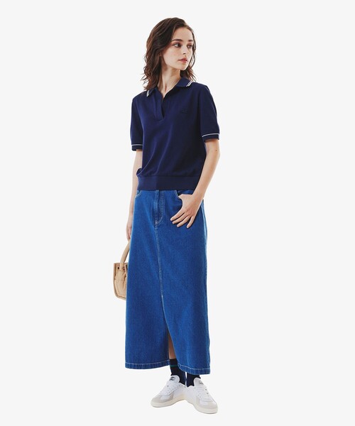LACOSTE(ラコステ)の「サマーニットソックス(ソックス/靴下・レディース・ホワイト/ネイビー・24.0cm)」の6枚目の写真