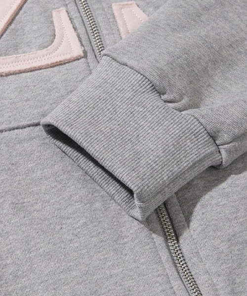 グレー イリゴ　パーカー セール】【ILLIGO】ロゴ パッチ ジップアップ パーカー LOGO