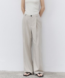 tageechita（タジチタ）の「【tageechita】TRツイル タックワイド ストレートパンツ（スラックス）」