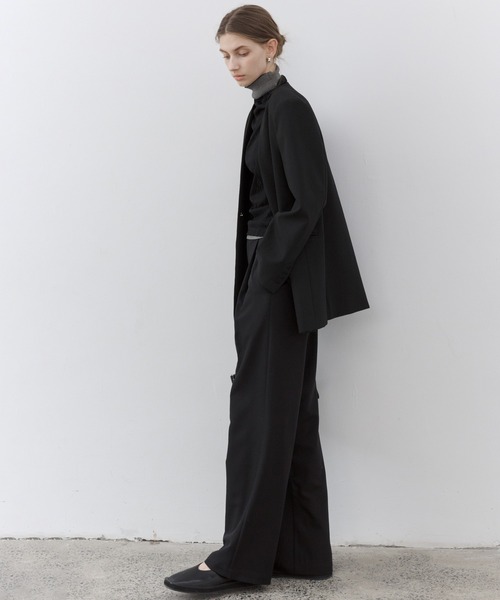 tageechita（タジチタ）の「【tageechita】TRツイル タックワイド ストレートパンツ（スラックス・レディース・ブラック/ライトベージュ・XS/S/M/L）」の16枚目の写真