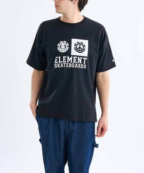 ELEMENT(エレメント)の「ELEMENT メンズ TO THE PEACE SS Tシャツ 【2025年春夏モデル】/エレメントロゴフロントプリント半袖Tシャツ(Tシャツ/カットソー・メンズ・グレー/ブラック/ホワイト・X-LARGE/LARGE/MEDIUM)」の3枚目の写真