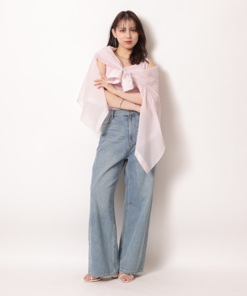 Mystrada（マイストラーダ）の「シアーシャツ×ニットタンクSET