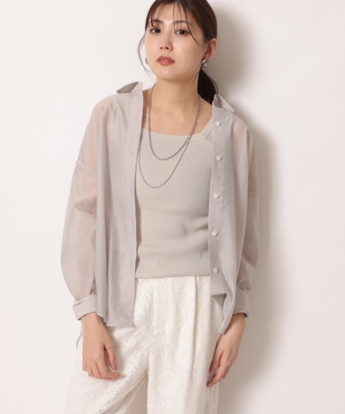 Mystrada（マイストラーダ）の「シアーシャツ×ニットタンクSET