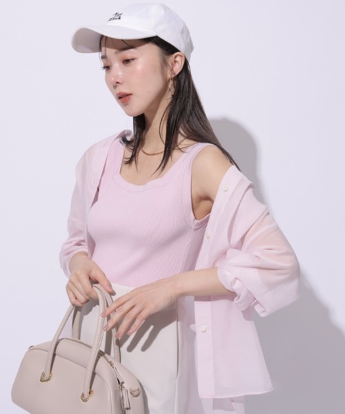 Mystrada（マイストラーダ）の「シアーシャツ×ニットタンクSET