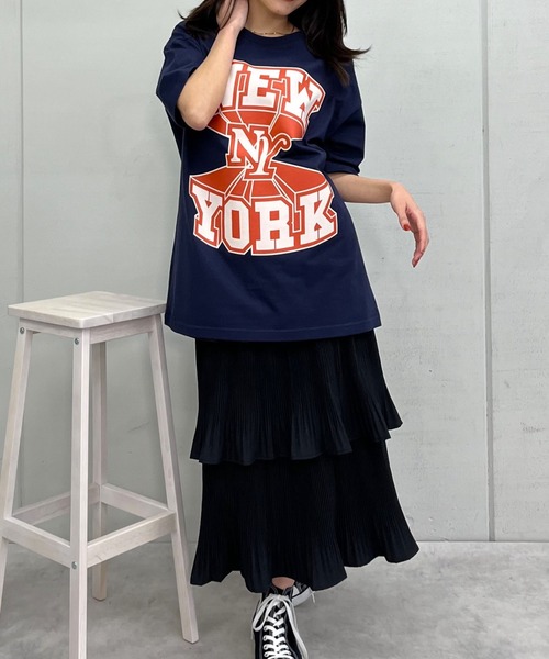 spiritoso(スピリトーゾ)の「【spiritoso】NEWYORK ビッグシルエットTシャツ(Tシャツ/カットソー・レディース・ブラック/ネイビー/ホワイト・LARGE/MEDIUM)」の18枚目の写真
