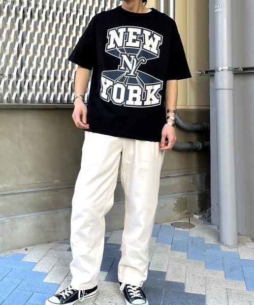 spiritoso(スピリトーゾ)の「【spiritoso】NEWYORK ビッグシルエットTシャツ(Tシャツ/カットソー・レディース・ブラック/ネイビー/ホワイト・LARGE/MEDIUM)」の11枚目の写真