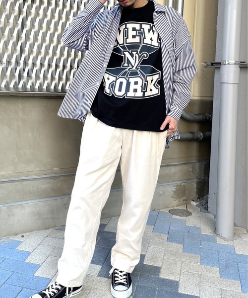 spiritoso(スピリトーゾ)の「【spiritoso】NEWYORK ビッグシルエットTシャツ(Tシャツ/カットソー・レディース・ブラック/ネイビー/ホワイト・LARGE/MEDIUM)」の13枚目の写真