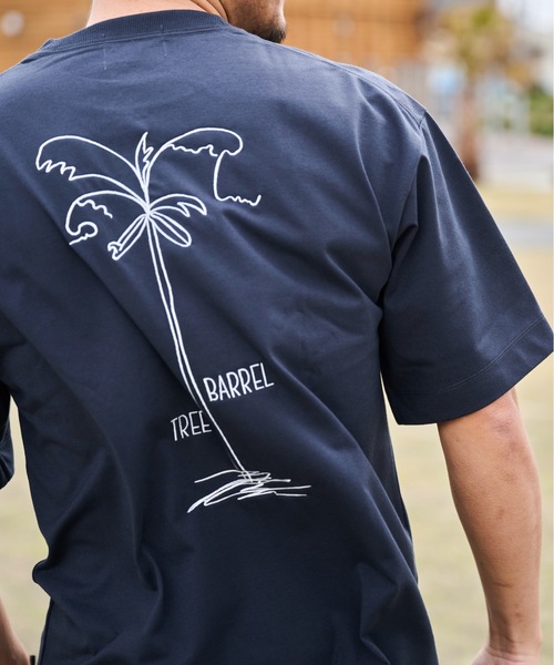 tシャツ 「SUNNY SMITH」11.6ウルトラヘビーオンス Heavy Smithヤシの木柄 両面刺繍Tee レディース メンズ 好評につき再入荷！】11.6ウルトラヘビーオンス Heavy Smithヤシ