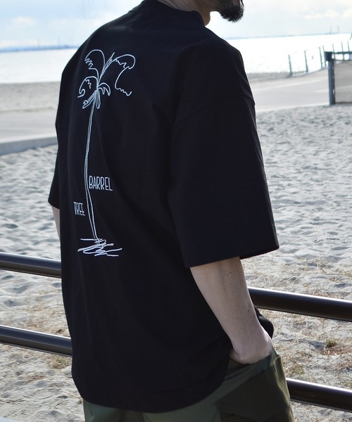 tシャツ 「SUNNY SMITH」11.6ウルトラヘビーオンス Heavy Smithヤシの木柄 両面刺繍Tee レディース メンズ Sunny Smith tシャツ 11.6ウルトラヘビーオンス Heavy Smithヤシ