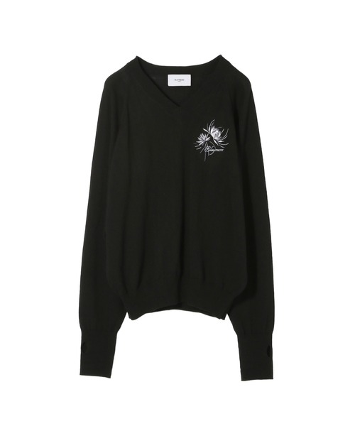 BLAYMORE(ブレイモア)の「【BLAYMORE】Waterlily V-neck Knit / 睡蓮刺繍 サムホール(ニット/セーター・メンズ・ブラック/ピンク・M/S)」の17枚目の写真