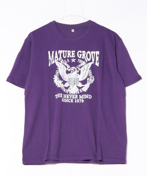 STYLEBLOCK(スタイルブロック)の「天竺プリント半袖Tシャツ(Tシャツ/カットソー・メンズ・チャコール/ホワイト/ブルー/グレー/ブラック/パープル/ブラック系その他/ホワイト系その他/カーキ・M/L/LL)」の9枚目の写真